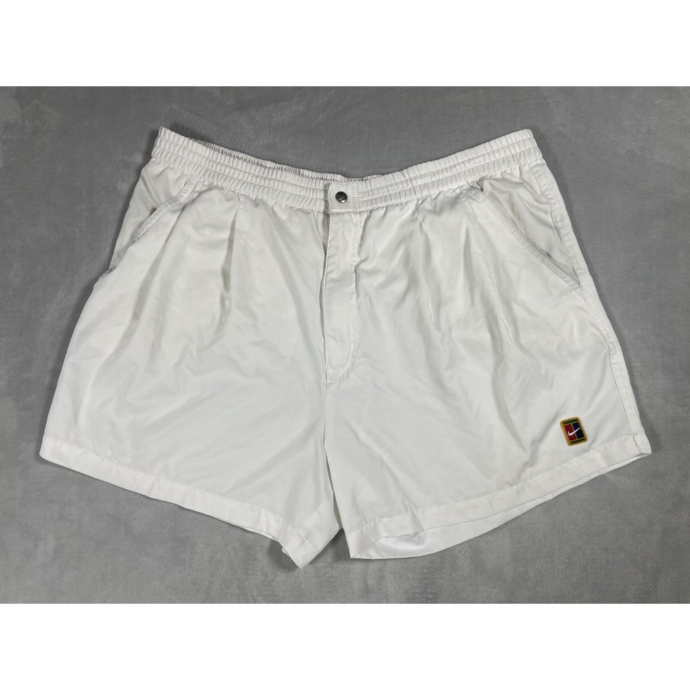 Vintage Nike Challenge Court Tennis Shorts Men XL White 90s Agassi